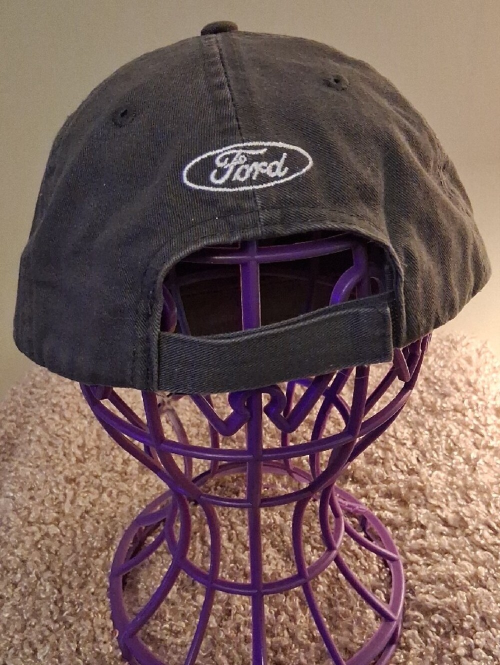 Ford Black Distressed Racing Cap - Picture 3 of 5